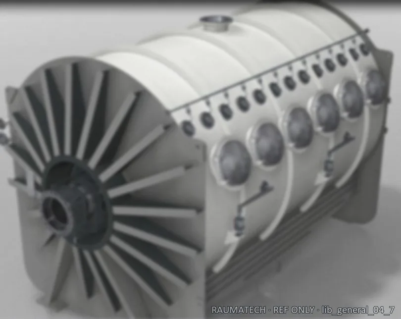 Disc filter end assembly
